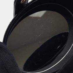 Pre Owned شنطة شانيل كتف سلسلة الغرور جلد براءة سوداء