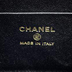 Pre Owned حقيبة شانيل سلسة كروس بودي شعار القلب سي سي ماتيلس جلد كافيار أسود