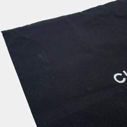 Pre Owned حقيبة شانيل قلاب صغير بمقبض علوي مطراز من جلد الحملان الأسود