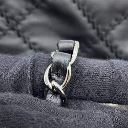 Pre Owned Chanel Matelasse Ultra Stich Chain Shoulder Bag Black Leather