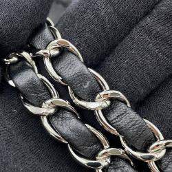 Pre Owned Chanel Matelasse Ultra Stich Chain Shoulder Bag Black Leather