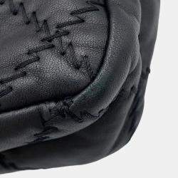 Pre Owned Chanel Matelasse Ultra Stich Chain Shoulder Bag Black Leather