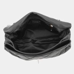 Pre Owned Chanel Matelasse Ultra Stich Chain Shoulder Bag Black Leather