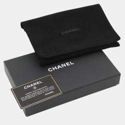 Pre Owned Chanel Matelasse Cc Logo Flap Wallet Red Caviar Leather