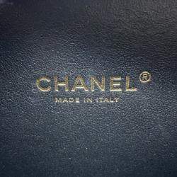 مملوكة مسبقًا Chanel Cc Figley Shoulder Navy/Black Caviar Leather