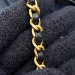 مملوكة مسبقًا Chanel Cc Figley Shoulder Navy/Black Caviar Leather