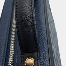 مملوكة مس بقًا Chanel Cc Figley Shoulder Navy/Black Caviar Leather