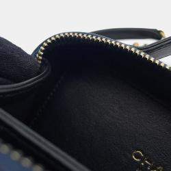 مملوكة مسبقًا Chanel Cc Figley Shoulder Navy/Black Caviar Leather