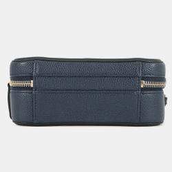 مملوكة مسبقًا Chanel Cc Figley Shoulder Navy/Black Caviar Leather