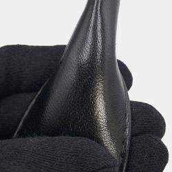 Pre Owned Chanel Matelasse Ribbon Bow Bag 2Way Handbag Black Lambskin