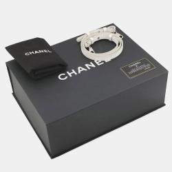 Pre Owned حقيبة شانيل نيو إكزكيتيف ٢ واي جلد أبيض حجم صغير