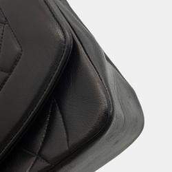 Pre Owned Chanel Diana Chain shoulder Bag Black Lambskin Size 22