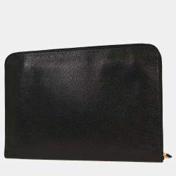 Pre Owned Chanel Black Calfskin Clutch Bag