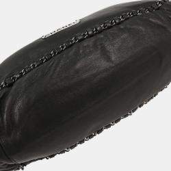 مملوكة مسبقًا Chanel Black Lambskin Luxury Chain Around Hobo Bag