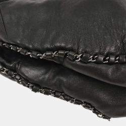 مملوكة مسبقًا Chanel Black Lambskin Luxury Chain Around Hobo Bag
