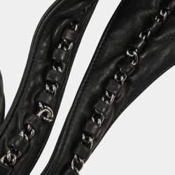 مملوكة مسبقًا Chanel Black Lambskin Luxury Chain Around Hobo Bag