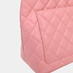 مملوكة مسبقًا حقيبة يد شانيل ميداليون جلد عجل وردي