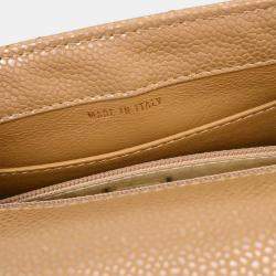 Pre Owned Chanel Beige Calfskin Handbag