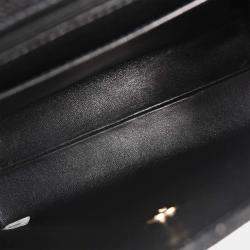 Pre Owned حقيبة شانيل حقيبة يد علوية جلد العجل أسود