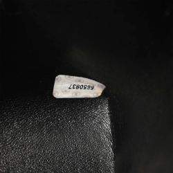 Pre Owned حقيبة شانيل حقيبة يد علوية جلد العجل أسود