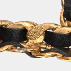 Pre Owned Chanel Gold Black Bottle Holder Shoulder Bag