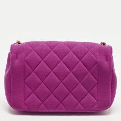 مملوكة مسبقًا Chanel Chic With Me Mini Pink Quilted Jersey Flap Bag