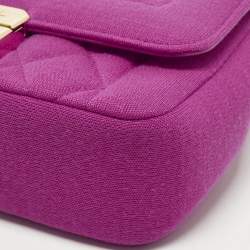 مملوكة مسبقًا Chanel Chic With Me Mini Pink Quilted Jersey Flap Bag