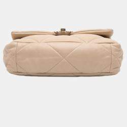 Pre Owned Chanel Brown Medium Lambskin 19 Flap