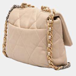 Pre Owned Chanel Brown Medium Lambskin 19 Flap