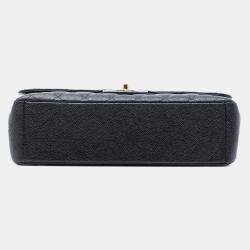 مملوكة مسبقًا حقيبة شانيل دبل رفرف ماكسي كلاسيك كافيار أسود