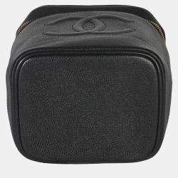 Pre Owned Chanel Vintage Black Caviar CC Vanity Case
