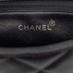 Pre Owned حقيبة شانيل مداليون توت جلد مبطن أسود