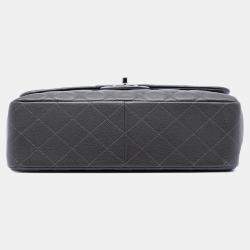 Pre Owned Chanel Black Jumbo Classic Caviar Double Flap