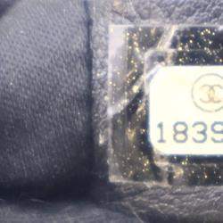 Pre Owned حقيبة يد شانيل تسوق كافيار كبيرة سوداء