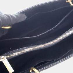 Pre Owned حقيبة يد شانيل تسوق كافيار كبيرة سوداء