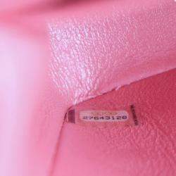 Pre Owned Chanel Pink Medium Classic Iridescent Caviar Double Flap