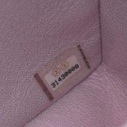 Pre Owned Chanel White Mini Rectangular Quilted Iridescent Lambskin Top Handle Flap