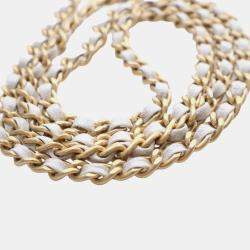 Pre Owned Chanel White Mini Rectangular Quilted Iridescent Lambskin Top Handle Flap