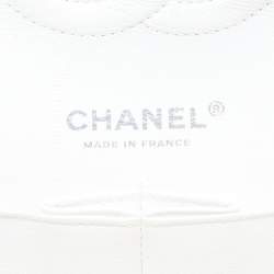 Pre Owned Chanel Classic Double Medium Multicolor Quilted Tweed Flap Bag