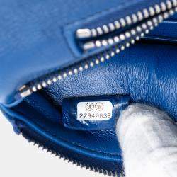 Pre Owned Chanel Blue Small Bicolor Aged Calfskin 31 Clutch