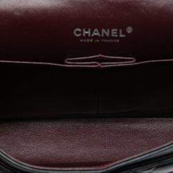 Pre Owned حقيبة شانيل غطاء مزدوج كلاسيكي ميديم جلد خروف أسود