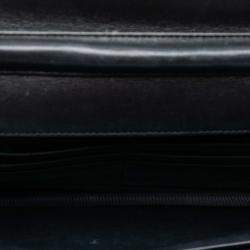 Pre Owned محفظة شانيال سلسلة جلد براءة مرصعة سوداء