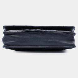 Pre Owned محفظة شانيال سلسلة جلد براءة مرصعة سوداء