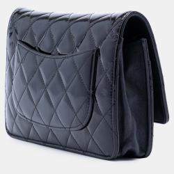 Pre Owned محفظة شانيال سلسلة جلد براءة مرصعة سوداء