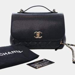 مملوكة مسبقًا Chanel Black Medium Caviar Business Affinity Top Handle Bag