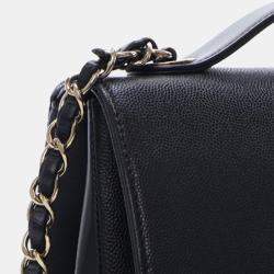 مملوكة مسبقًا Chanel Black Medium Caviar Business Affinity Top Handle Bag