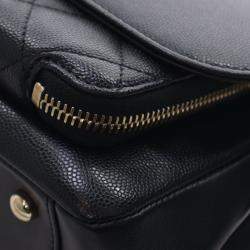 مملوكة مسبقًا Chanel Black Medium Caviar Business Affinity Top Handle Bag