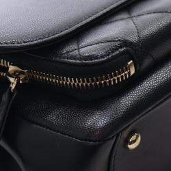 مملوكة مسبقًا Chanel Black Medium Caviar Business Affinity Top Handle Bag