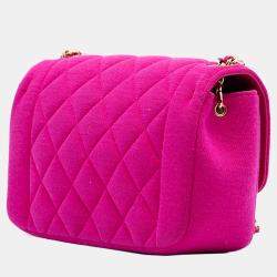 Pre Owned حقيبة رفرف مع قماش مبطن شانيل زهرية صغيرة