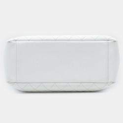 Pre Owned Chanel White Caviar Grand Shopping Tote